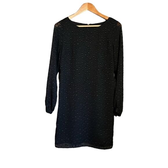 Ann Taylor black long sleeve dress with circle details - Picture 1 of 10